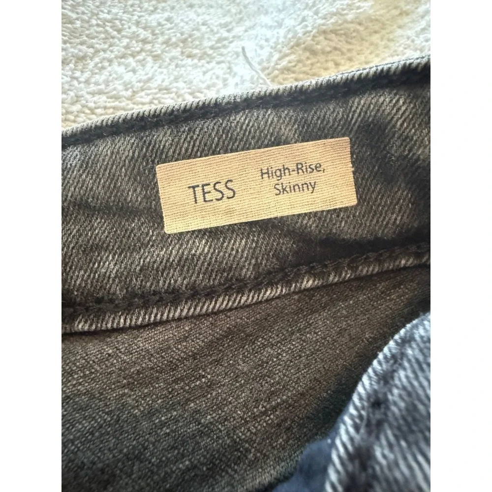 NWT Mavi Tess Gray High Rise Skinny Jeans Women's Distressed Frayed Hem 28/27 - Picture 10 of 14